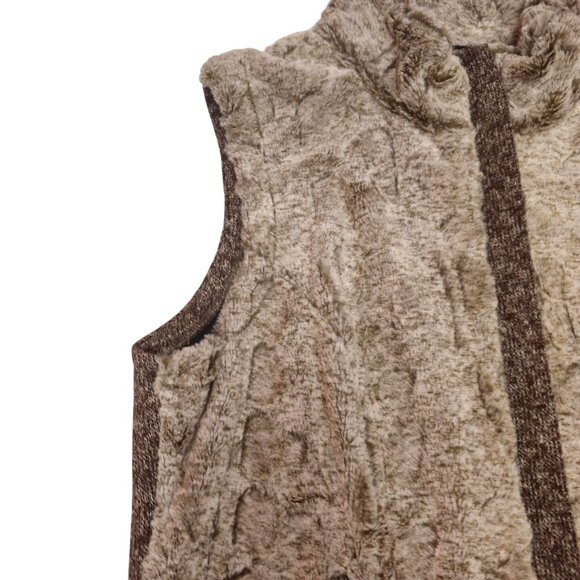 Tribal Faux Fur & Knit Vest | Womens Size XL - Picture 4 of 10